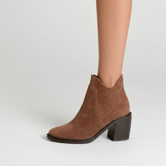 New Seychelles Pretty Little Bird Suede Cognac Brown Boots Fashion Booties Sz 8 - Picture 16 of 16